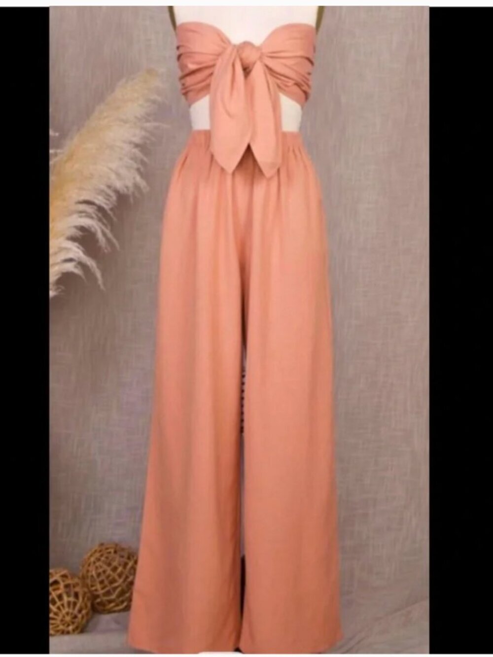 Malibu Bum Two Piece Linen Style Set